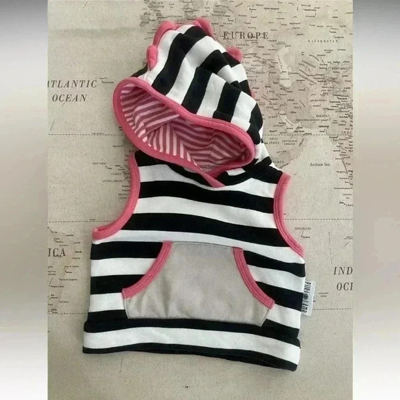 Purl Lamb 0/6Mo Striped Dino Hoodie Shipped via USPS - Picture 1 of 5